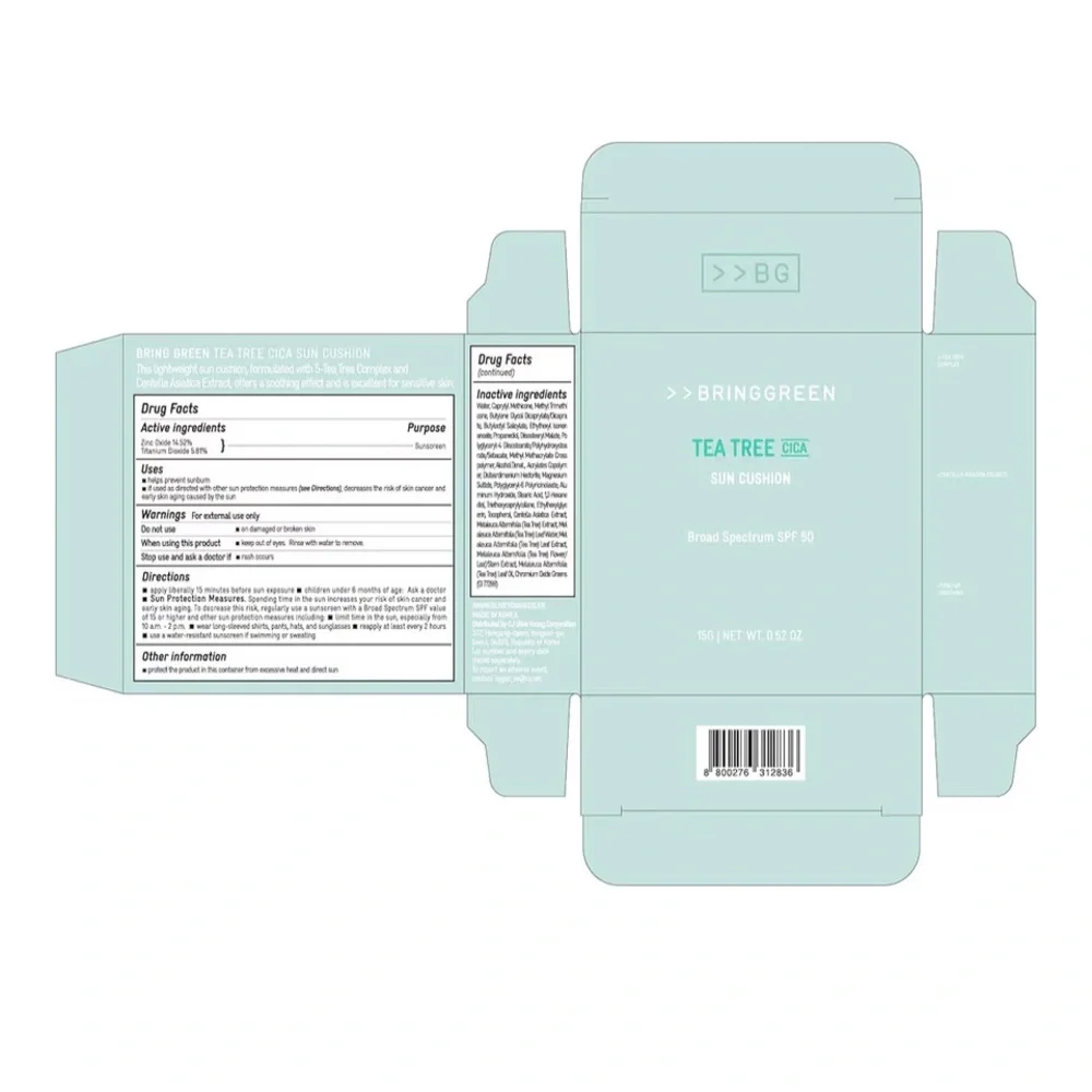 NWT Bring Green Tea Tree Sun Cushion